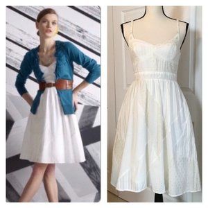 Anthropologie Maeve Lynx Leo White Dress Size 2